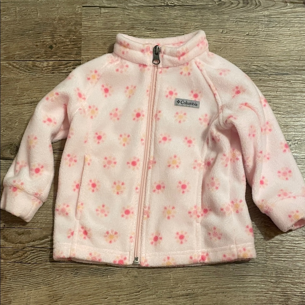 Columbia Light Pink Floral Fleece Jacket